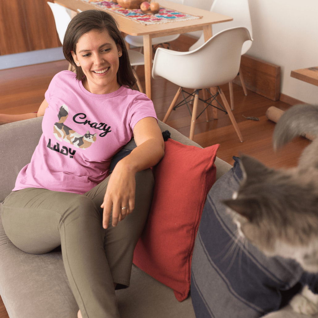 Crazy cat lady t-shirt customized